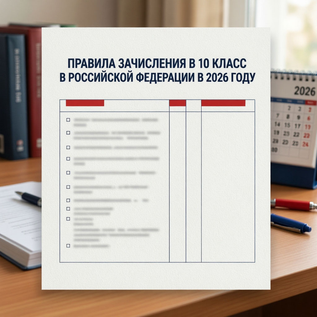 Правила зачисления в 10 класс в Российской Федерации в 2026 году